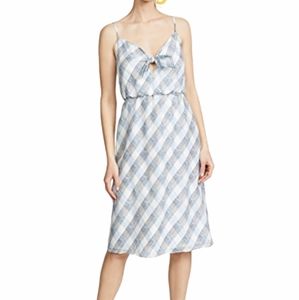 Joie Abiah Front Tie Silk Dress In Porcelain